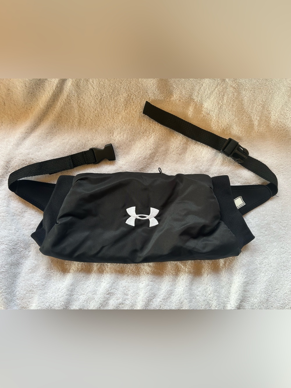 Under Armour Black Football Handwarmer Belt Bag with White Logo